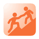 BuddyUp logo - helping hand icon